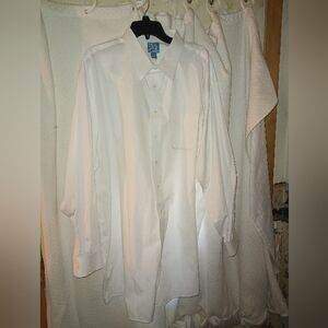 Jos A Banks Stay Cool Long Sleeve, White Dress Shirt Size: 19-36